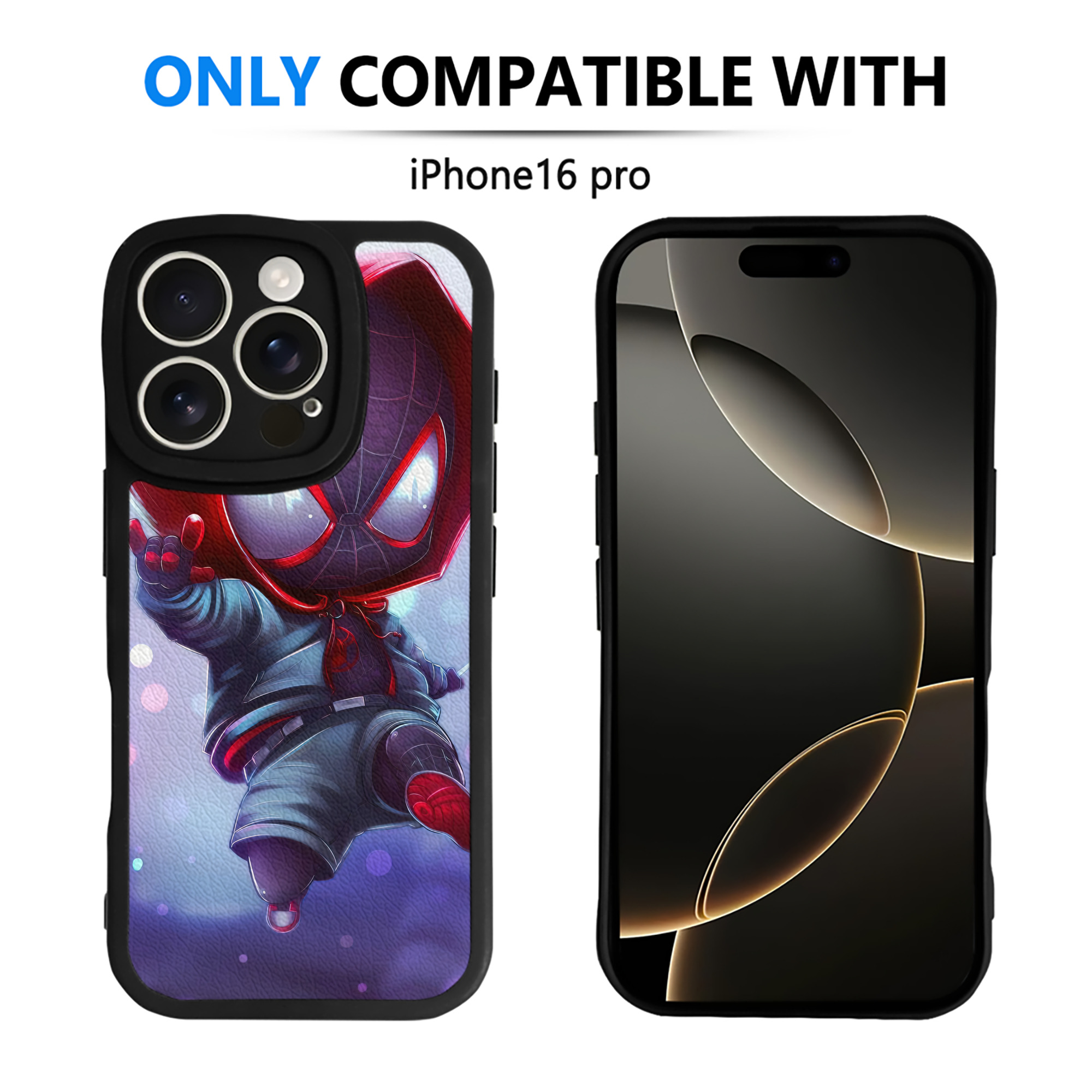 Spider Man スパイダーマン 【iPhone 16シリーズ対応】シリコンスマホケース（レザー調） 材質：シリコン